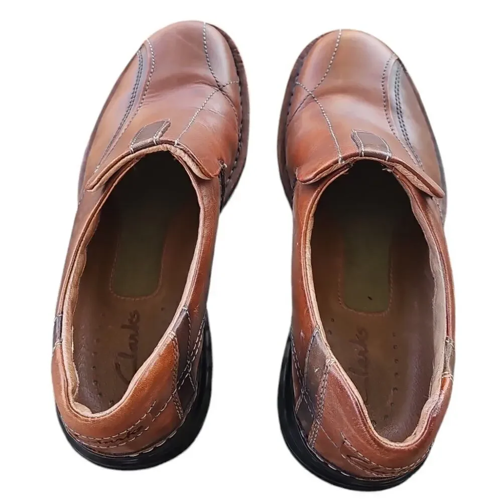 Clarks Men's Escalade Slip-On Loafers Brown Size 8